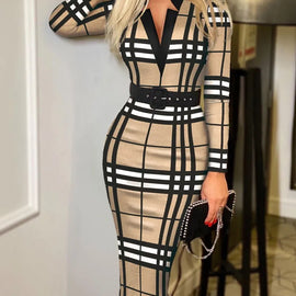 Hip Long Sleeve Sexy Dress