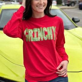 Grinchy Comfort Colors Long Sleeve Tee